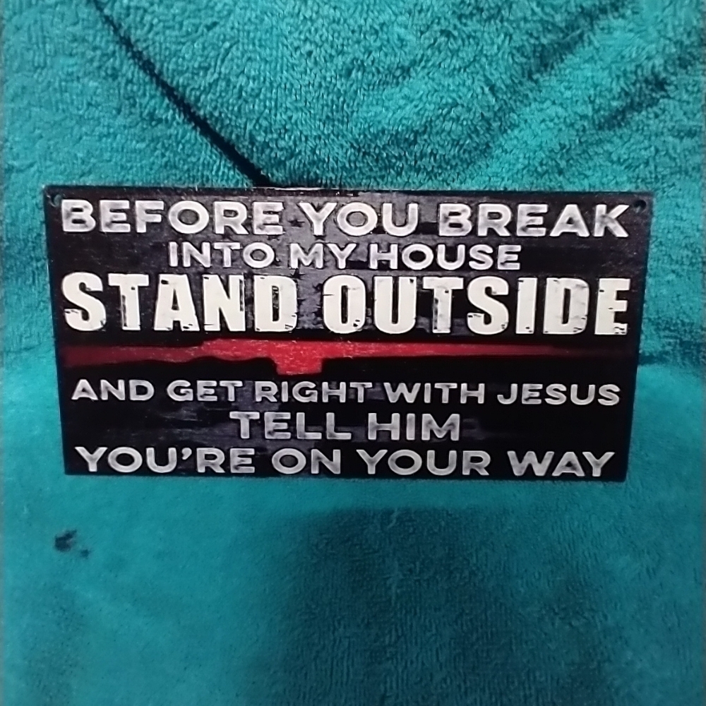 Humorous Wall Sign with Bold Text Wood Private Property